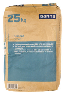 GAMMA cement 25 kg | Cement | Bouwstoffen | Bouwmaterialen | GAMMA.be